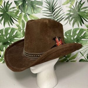 VTG Bailey Felt Velvet Brown Cowboy Hat 7